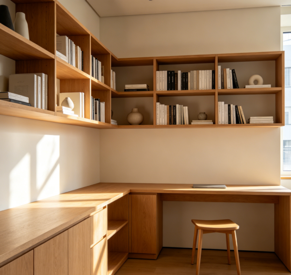 L Shaped Corner Bookshelf Unit